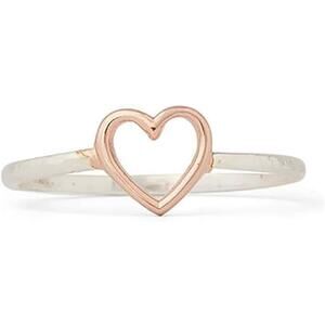 Pura Vida Silver-Plated Open Heart Ring
